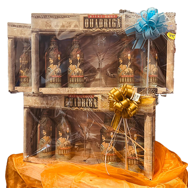 Geschenk Insel Brauerei Quadriga 4 x 0,33 + Glas